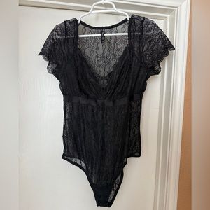Torrid Black Lace Bodysuit size 1
